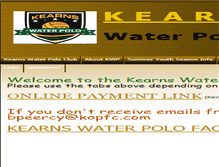 Tablet Screenshot of kearnswaterpolo.com